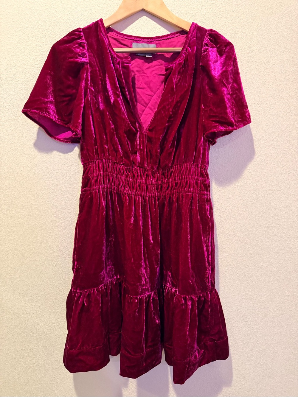 Anthropologie Velvet Mini Dress Size Small NWOT #0248